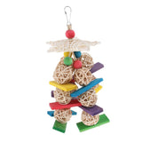Maxbell Parrot Cage Decorative Toy Bird Chew Wood Rattan Balls Toy