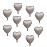 Max 18 inch Heart Shaped Foil Mylar Balloons Wedding Decoration Silver gray