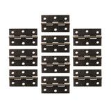 Maxbell 10Pcs Metal Hinges Closing Hinge Connectors for Closet Cabinet Wooden Box Bronze