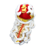 Maxbell Pet Costume Coat Hoodies Soft Lion Dance Clothes for Stage Performance White Medium