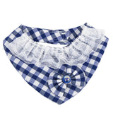 Maxbell Puppy Bandana Collar, Dog Bandage Scarf with Flower Pet Gift for Party Blue