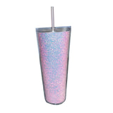 Maxbell 710ml Straw Cup Gifts Large Capacity for Living Room Restaurant Office Pink