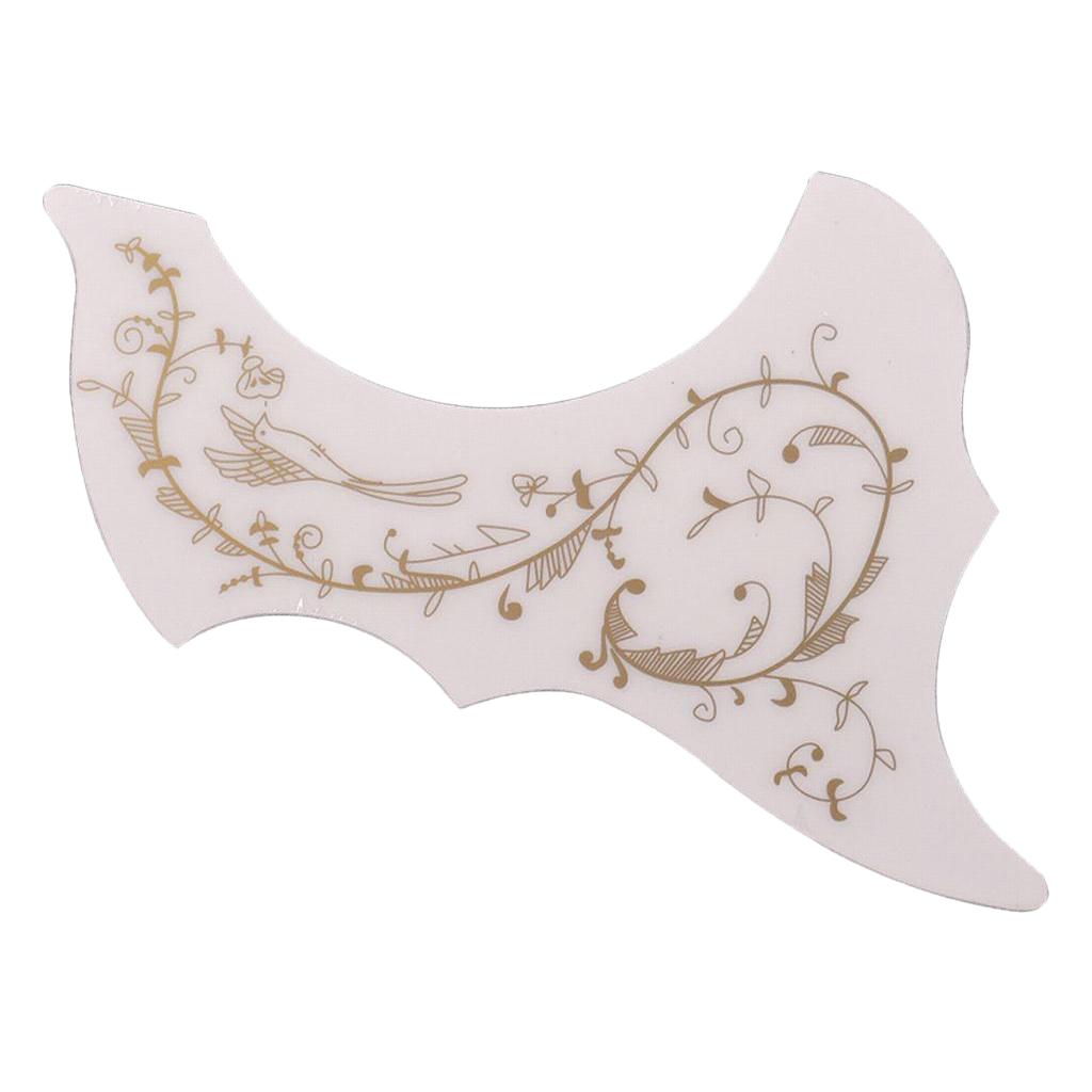 Maxbell Left Handed 40/41'' Folk Guitar Pickguard Anti Scratch Plate Cold White