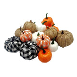 Maxbell Artificial Pumpkin Decorative Lifelike Craft for Table Thanksgiving Decor 16 With Plaid Plaid