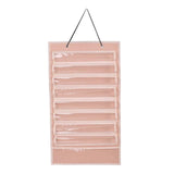 Maxbell Belt Display Dustproof Rack Wall Hanging Felt Adults for eight belts 5 Medals Pink