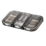 Maxbell Pill Organizer with Pill Cutter Compartment Pill Divider for Vitamin Gray