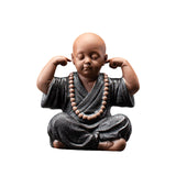 Maxbell Mini Little Monk Ornaments Buddhist Handicraft for Office Christmas Decor B