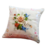 Maxbell Maxbell Embroidery Pillow Covers Kit Sewing Craft Floral Pattern for Wedding Bedroom Option 4