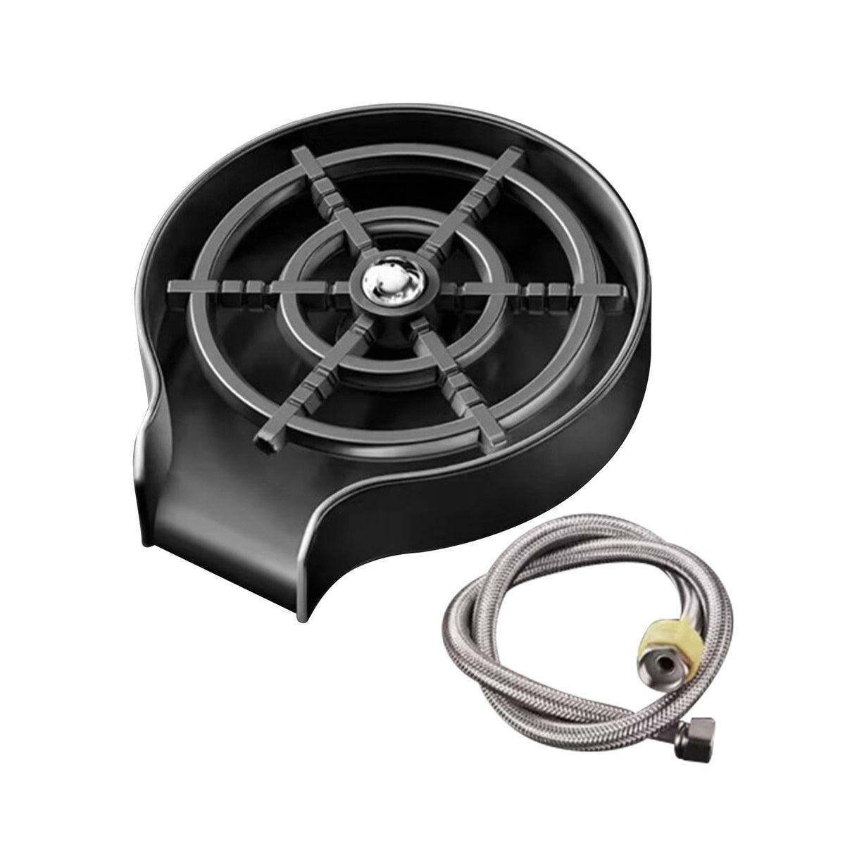 Maxbell Faucet Cup Rinser Glassware Cleaner Quick Cleaning Kitchen Sink Glass Rinser 60cm Hose Black