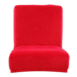 Max Stretch Short Low Back Chair Cover Bar Counter Stool Slipcover Red