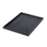 Max Hollow Cherry Wood Tray Wooden Plate Home Tea Cup Tea Tray 36X27X2cm Black