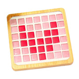 Maxbell Wood Tray Place Mat Hotel Pads Home DIY Mosaic Coaster Kit for Adult Kids Pink Red