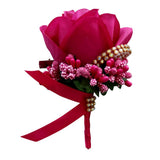 Max Stimulation Rose Flower Brooch Pin Wedding Corsage Pin Rose Red