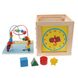 Max Cube Activity Toys Educational Wooden Bead Maze Shape Sorter For Children