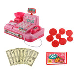 Maxbell Kids Supermarket Pretend Play Set Cash Register Cashier Toys Gift Pink