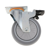 Max Maxb Heavy Duty PTFE Swivel Castor Wheel Trolley Furniture Caster with Brake 5inch