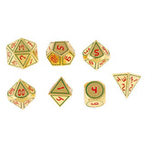 Max 7 Pieces 14mm Metal Polyhedral Dice Table Game Set for Dungeons & Dragons B