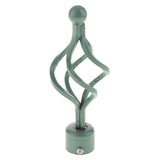 Max 28mm Decorative Window Curtain Pole Finial Drapery Rod Head End Caps Green D