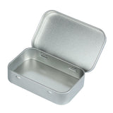 Maxbell Card Storage Box Iron Fittings Container Empty for Jewelry Gadget Argent with Hinge