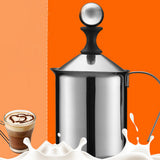 Maxbell Stainless Steel Milk Frother Cappuccino Coffee Frother Double Froth Pump