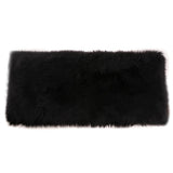 Max 60cmx90cm Sheepskin Fluffy Skin Faux Fur Fake Rug Mat Rugs  Black