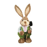 Maxbell Cartoon Standing Easter Bunny Figurine Doll Decoration 35cm Tall Stylish Style A