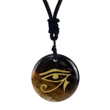 Maxbell Egyptian Eye of Horus Necklace Eye of Horus Pendant for Boys Girls Men Woman Yellow