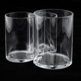 Maxbell Clear Acrylic Brush Organizer Holder Cup Makeup Display 3 Space