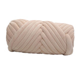Maxbell 1kg Velvet Chunky Yarn Arm Knitting Rug Making Hand Knit Pet Bed Crocheting Beige
