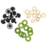 Maxbell 10pcs Plastic Safety Toy Eyes + Glitter Nonwovens + Washer 18mm Light Green
