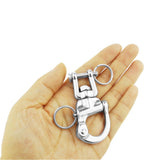 Max Maxb 316 Stainless Steel 70mm Swivel Eye Snap Hook Shackle - Boat/Sailing/Yacht