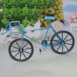 Maxbell 1:10 Metal Diecast Racing Bicycle Model Desk Figurine Home Decor Light Blue