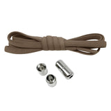 Maxbell Elastic No Tie Shoelaces Semicircle Tieless for Boots Running Shoes Children Brown