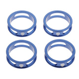 Maxbell 4 Pieces Bike Bicycle Headset Spacer 28.6mm Front Fork Stem Washer Blue