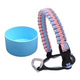 Maxbell Water Bottle Handle Protective Silicone Sleeve for Outdoor Activities Sports Raindrop Blue Small