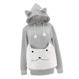 Maxbell Pet Hoodies Sweatshirt Cat Holder Carrier Big Pouch Loose for Outdoor Travel L
