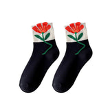 Maxbell Cute 1Pair Women's Socks Ankle Socks Casual Dress Novelty Gift Low Cut Black