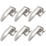 Maxbell 6pcs Stainless Steel Plectrums Finger Picks for Guitar Banjo Ukulele