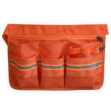 Maxbell Tool Bag Oxford Cloth with Pockets Gardener for Cleaning Restaurant Catering Orange
