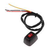 Max 12V 10A Car Sticky Push Button Switch ON/OFF Control Ship Type Red Light