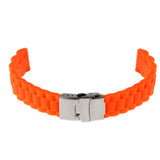 Maxbell Sports Waterproof Soft silicone Watch Strap Folded Buckle Orange