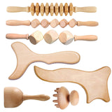 Maxbell Manual Wood Massage Tools Muscle Roller Tool Anti Cellulite B