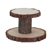 Maxbell Cupcake Tower Wood Parties Tableware Multifunctional Round Plates Cake Stand 2 tier small