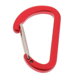 Maxbell Mini Aluminum Alloy Carabiner Outdoor D Shape Quickdraw Frosted red