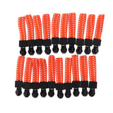 Max 20 Pieces Metal Zipper Puller with Webbing Cord for Sportwear Orange Yellow