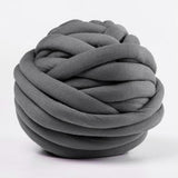 Max 25 Meters Chunky Wool Yarn  Soft Bulky Arm Knitting Wool Roving Deep Grey