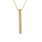 Maxbell Stainless Steel Memorial Urn Necklace Waterproof Charm Trendy for Xmas Aureate with Chain