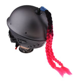 Max 21" Gradient Ramp Helmet Twin Braids / Ponytail Motorcycle Bike Helmet Hair 3