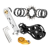 Maxbell Bike Single Speed Conversion Kit Cycling Accessories Repair Chain Tensioners Silver 16T