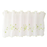 Max Embroidered Window Tiers Kitchen Cafe Half Curtains Green 45x90cm
